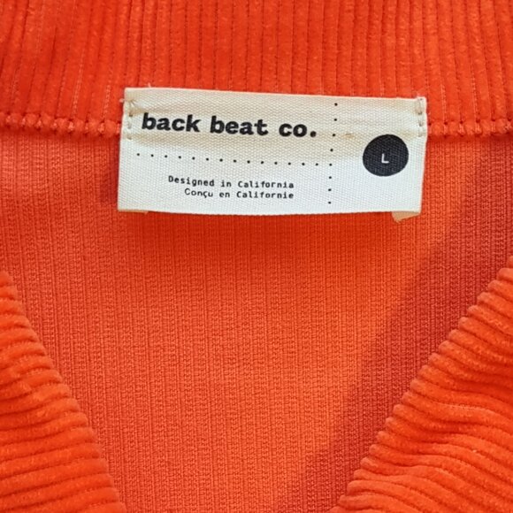 back beat co. Organic Cotton Corduroy Jacket Utility Casual Pockets Size Large - Picture 9 of 11